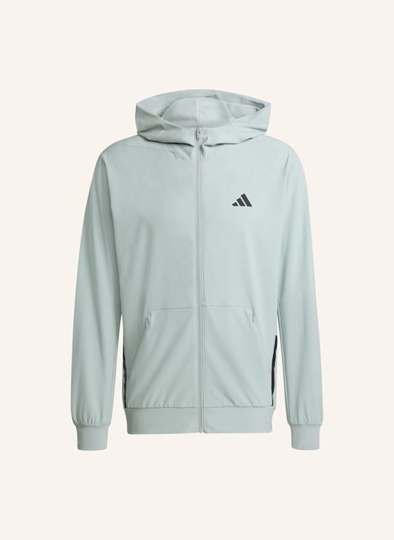 adidas D4T WORKOUT-HOODIE MIT DURCHGEHENDEM REISSVERSCHLUSS GRÜN