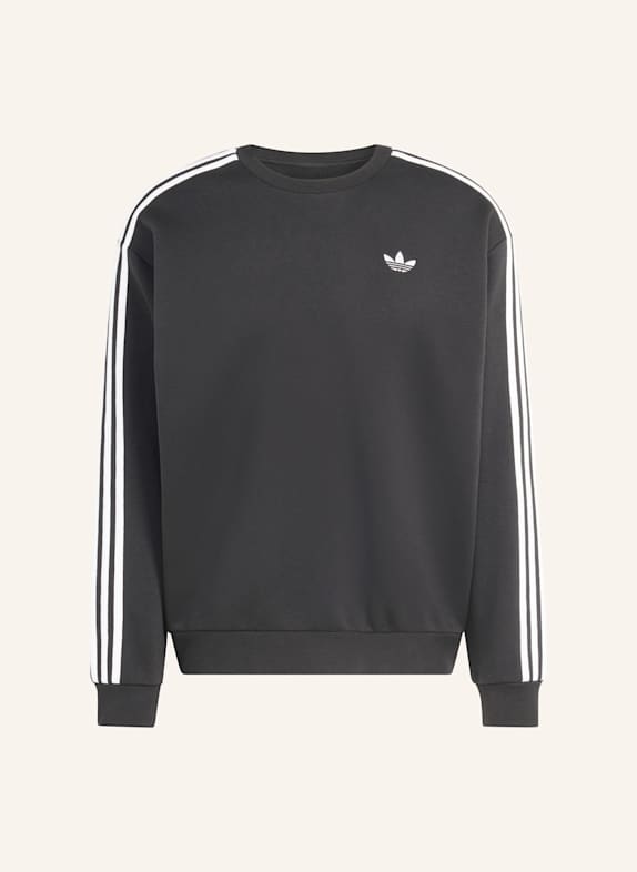 adidas Originals ADICOLOR 3-STREIFEN OVERSIZED CREWNECK SCHWARZ