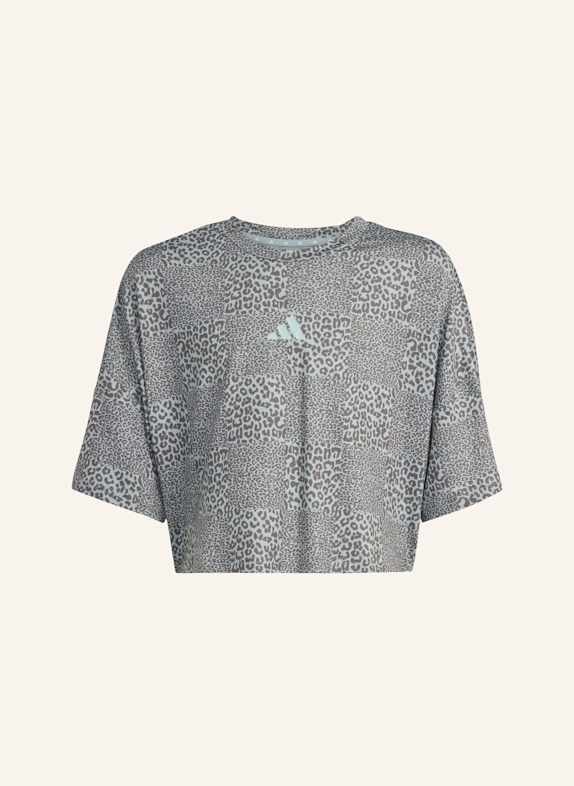 adidas FUTURE ICONS ALL OVER T-SHIRT GRÜN/ GRAU