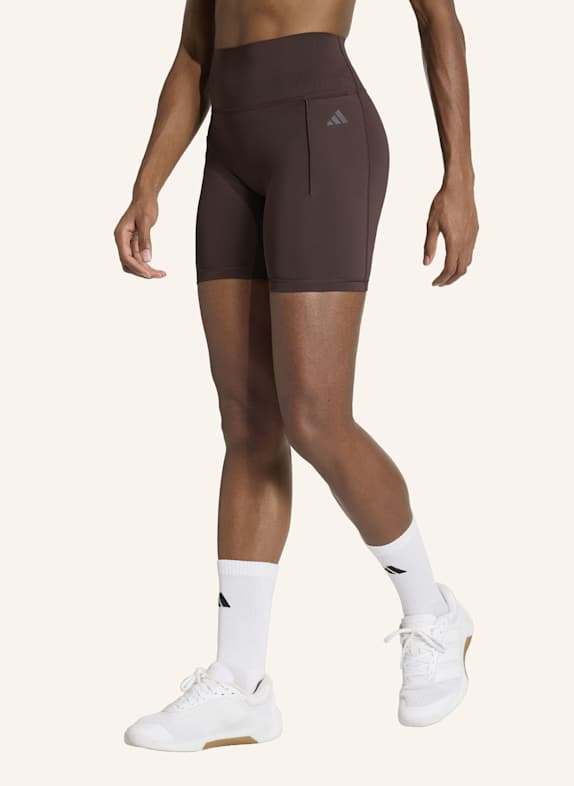 adidas OPTIMÉ LEGGINGS, KURZ BRAUN