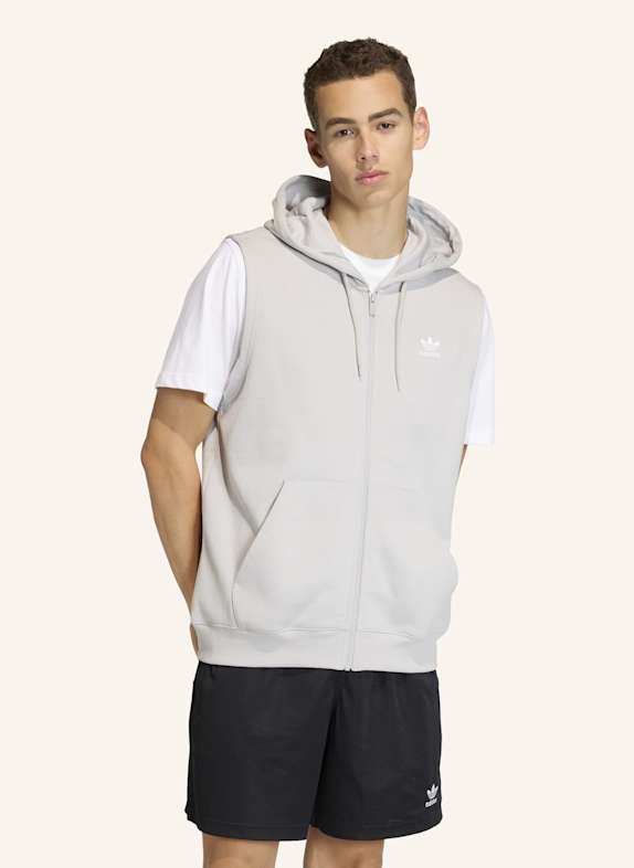 adidas Originals TREFOIL ESSENTIALS HOODIE OHNE ÄRMEL GRAU