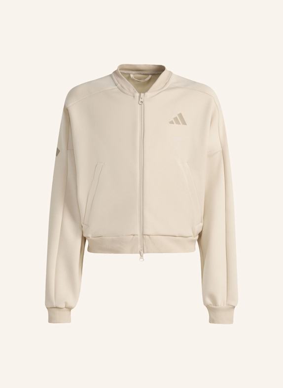adidas FUTURE ICONS 3-STREIFEN HOODIE MIT DURCHGEHENDEM REISSVERSCHLUSS BEIGE/ GRÜN