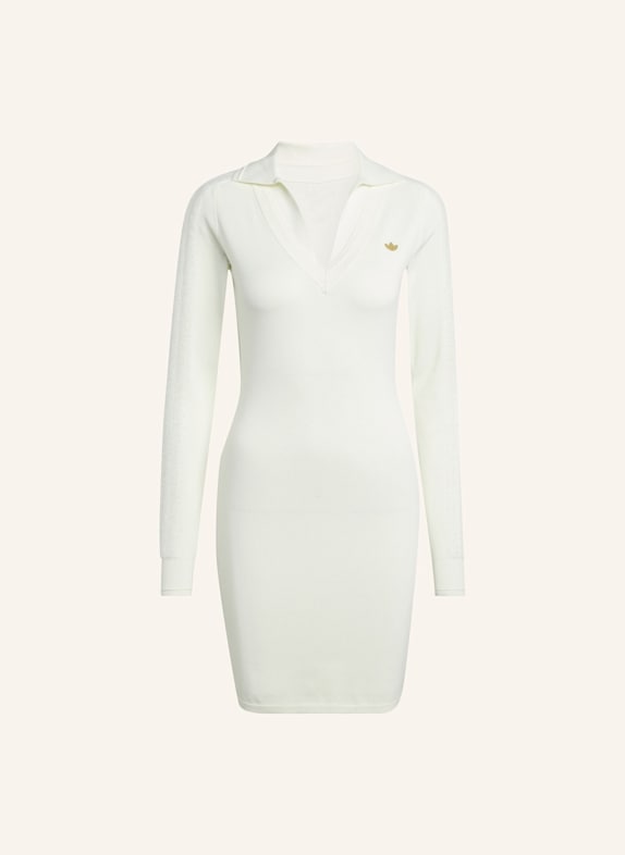 adidas Originals LANGÄRMELIGES KLEID MIT KRAGEN WEISS