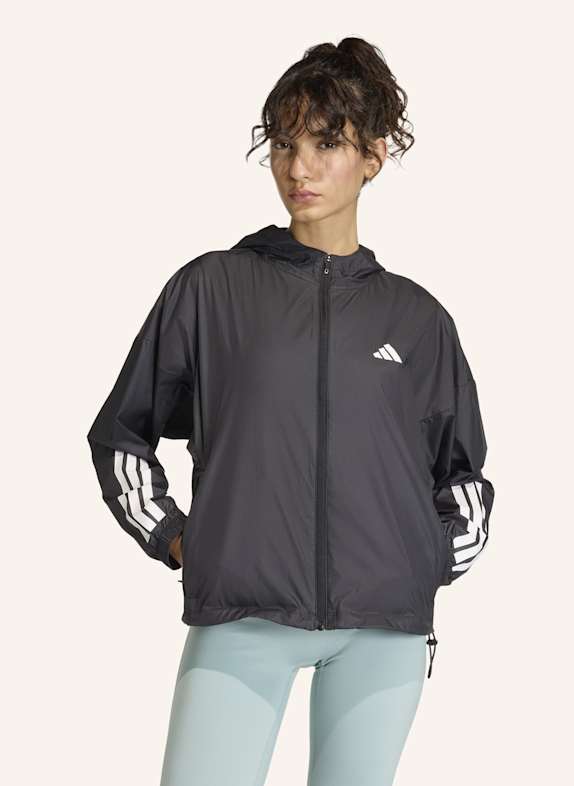 adidas HYPERGLAM 3-STREIFEN WINDBREAKER SCHWARZ