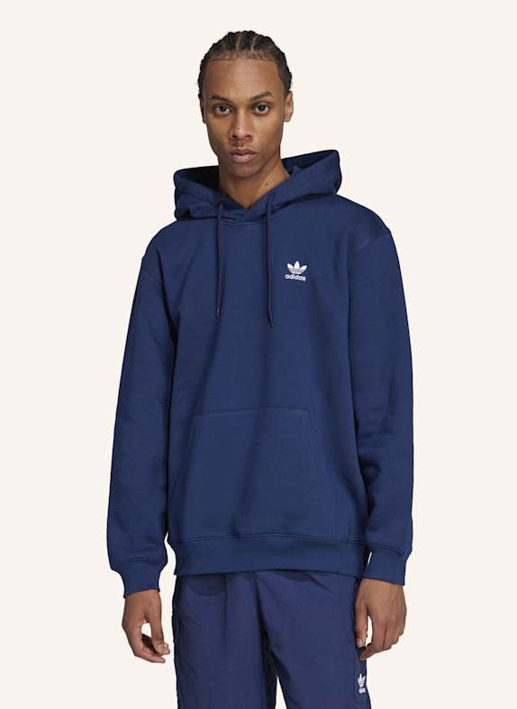 adidas Originals TREFOIL ESSENTIALS HOODIE, LOCKER GESCHNITTEN BLAU