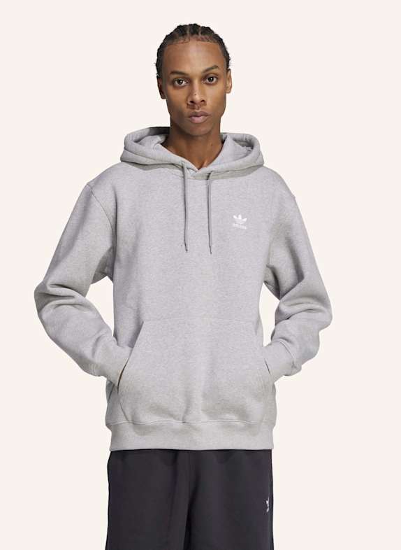 adidas Originals TREFOIL ESSENTIALS HOODIE, LOCKER GESCHNITTEN GRAU