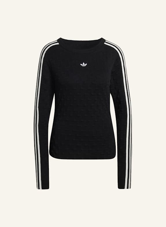adidas Originals ADIDAS ORIGINALS SLIM SOLID SPIKE KNIT SWEATSHIRT SCHWARZ