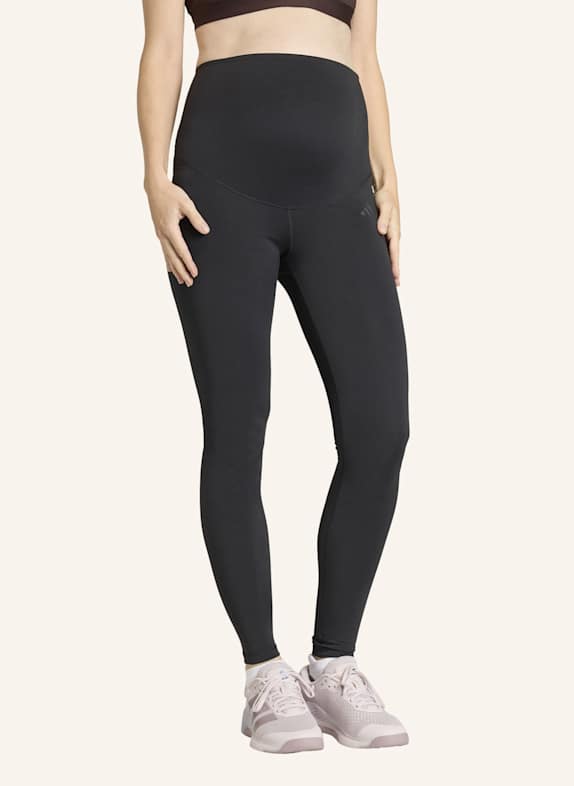 adidas OPTIME ESSENTIALS WORKOUT UMSTANDS-LEGGINGS IN VOLLER LÄNGE SCHWARZ