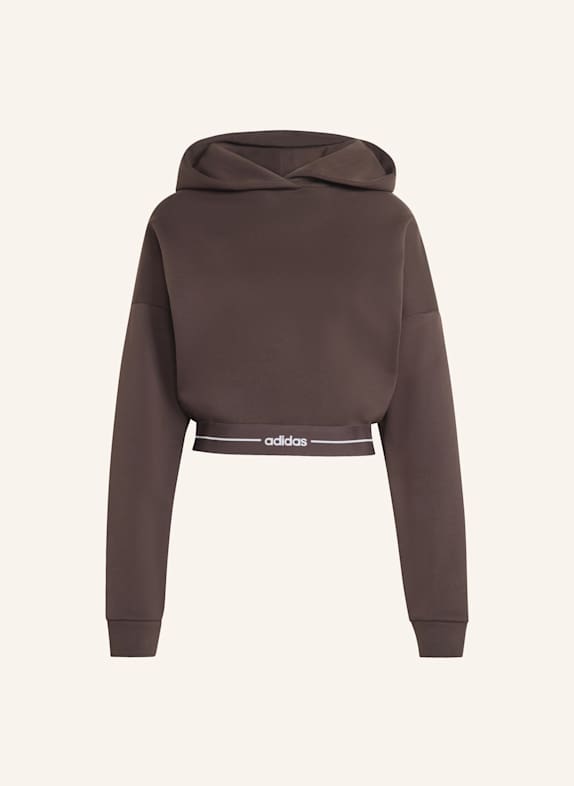 adidas HYPERGLAM CROPPED HOODIE BRAUN