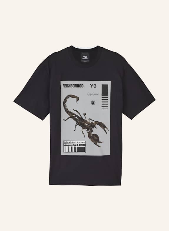 Y-3 Y-3 NBHD GRAFIK-T-SHIRT SCHWARZ/ GRAU
