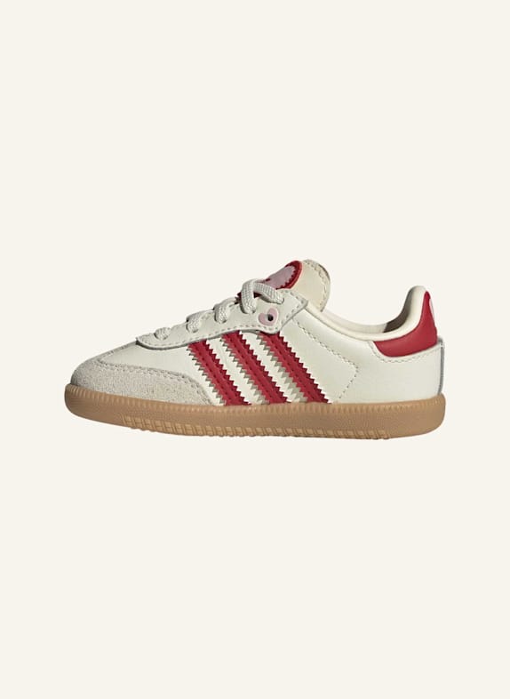 adidas Originals SAMBA OG COMFORT CLOSURE ELASTIC LACE SCHUH WEISS/ ROT/ BEIGE