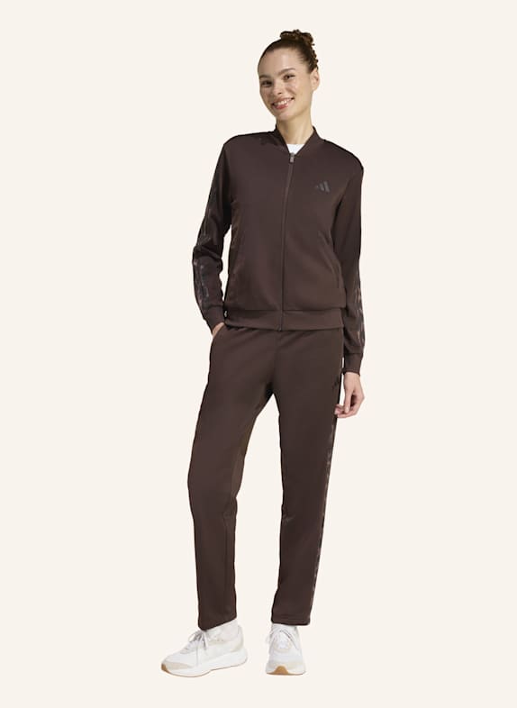 adidas TRAININGSANZUG 3-STRIPES LEOPARD PRINT BRAUN