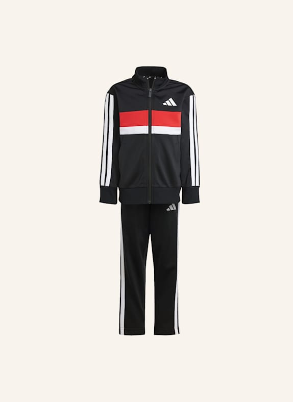 adidas SEASONAL ESSENTIALS TIBERIO 3-STREIFEN TRICOT KIDS TRAININGSANZUG SCHWARZ/ WEISS/ ROT