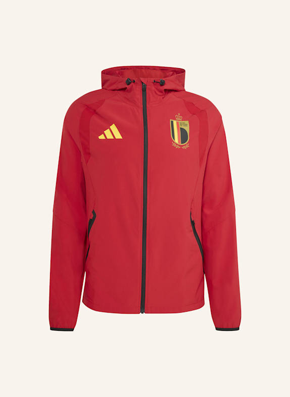 adidas BELGIEN TIRO TECH WINDBREAKER MIT DURCHGEHENDEM REISSVERSCHLUSS ROT