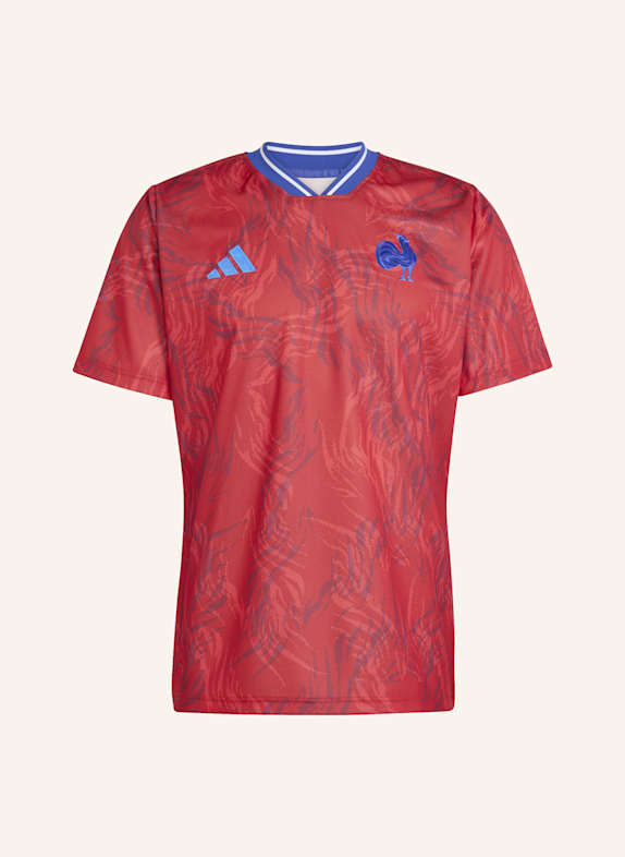 adidas FRANKREICH RUGBY PREMATCH JERSEY ROT