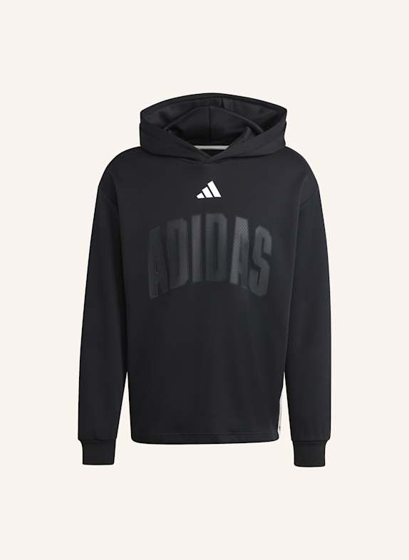 adidas STADIUM GRAPHIC HOODIE. SCHWARZ/ WEISS