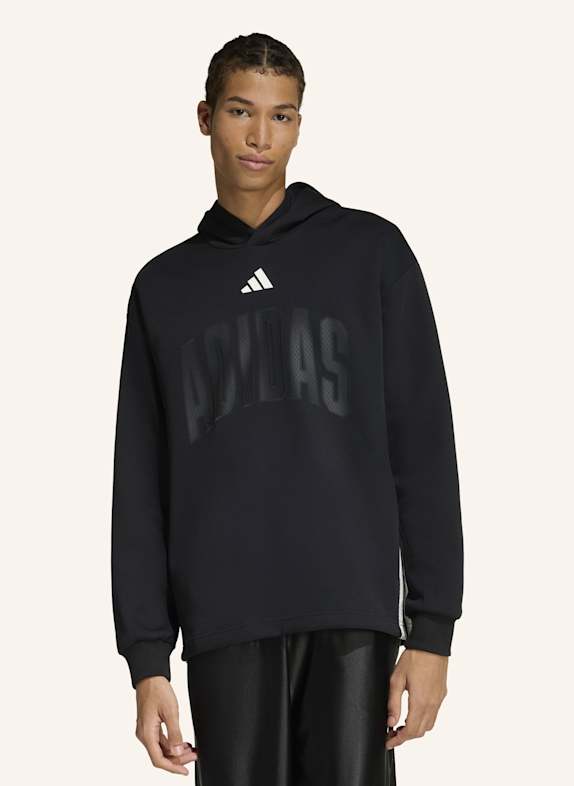 adidas STADIUM GRAPHIC HOODIE. SCHWARZ/ WEISS