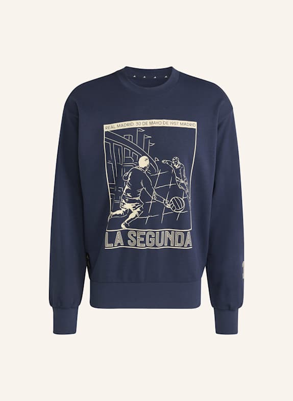 adidas REAL MADRID HERITAGE SWEATSHIRT BLAU
