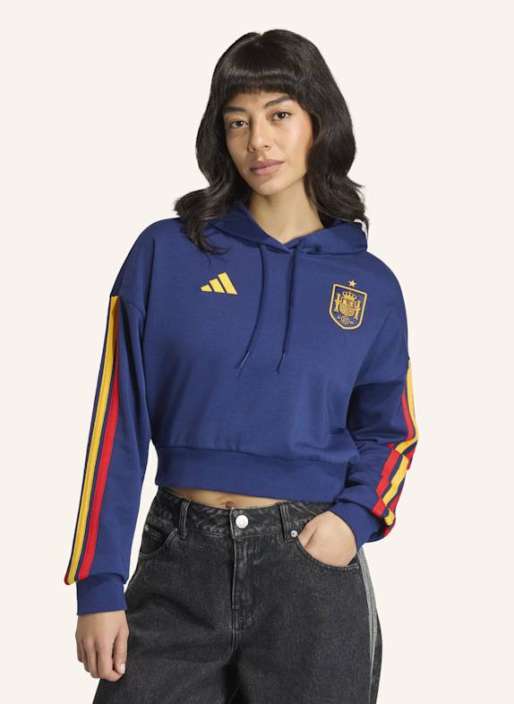 adidas SPANIEN DNA KAPUZENPULLOVER BLAU