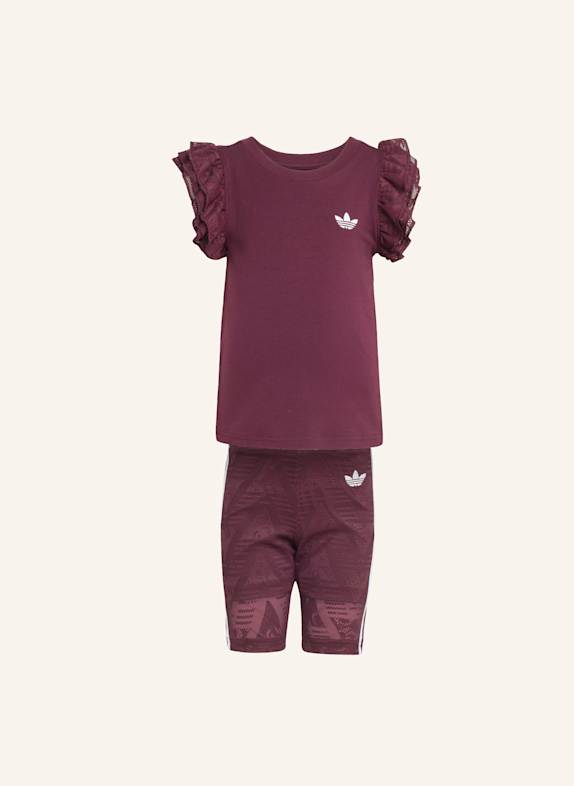 adidas Originals KURZES AOP CYCLING T-SHIRT-SET ROT