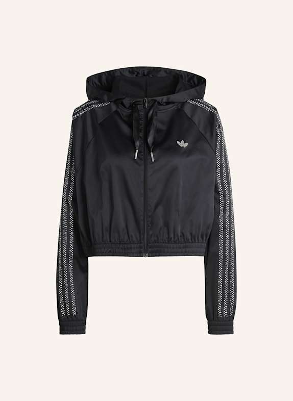 adidas Originals PEARL CROPPED ZIP KAPUZENJACKE SCHWARZ