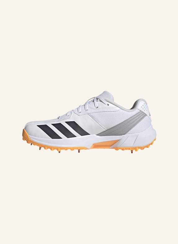adidas 22YDS SPIKE CRICKET-SCHUH WEISS/ GRAU/ ORANGE
