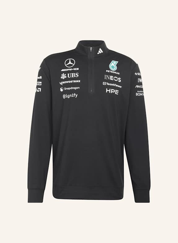 adidas MERCEDES-AMG PETRONAS FORMULA 1 TEAM ENGINEERS QUARTER ZIP SWEATSHIRT SCHWARZ