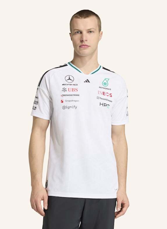 adidas MERCEDES - AMG PETRONAS FORMULA 1 TEAM DRIVER AUTHENTIC TRIKOT WEISS