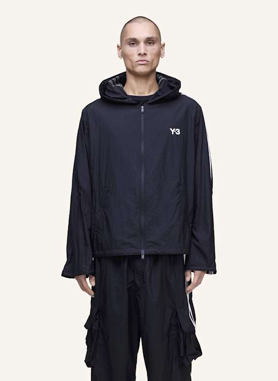 Y-3 Y-3 NYLON WIRED 3-STREIFEN TRACK TOP SCHWARZ