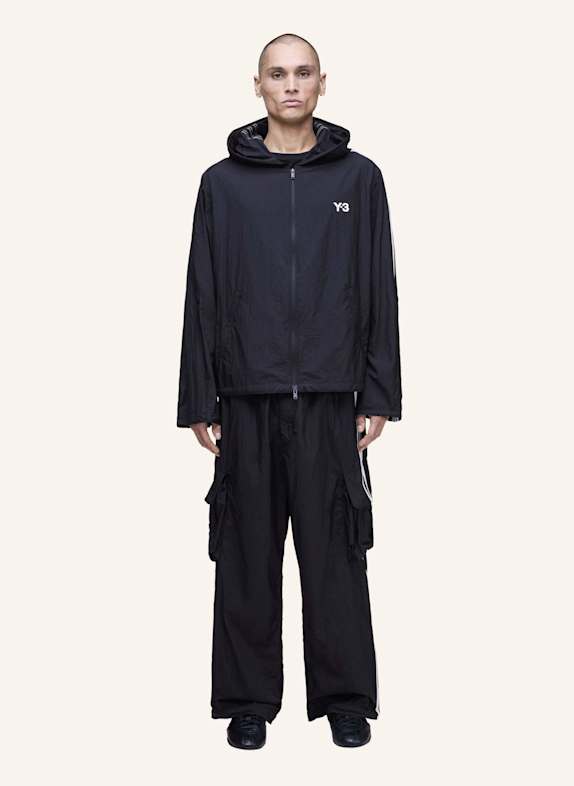 Y-3 Y-3 NYLON WIRED 3-STREIFEN CARGOHOSE SCHWARZ