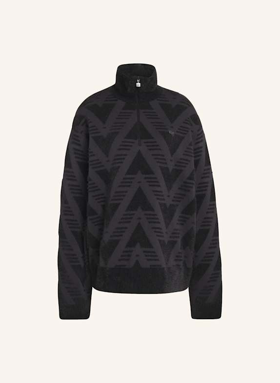 adidas Originals STRICKPULLOVER MIT REISSVERSCHLUSS BIS ZUR BRUST SCHWARZ