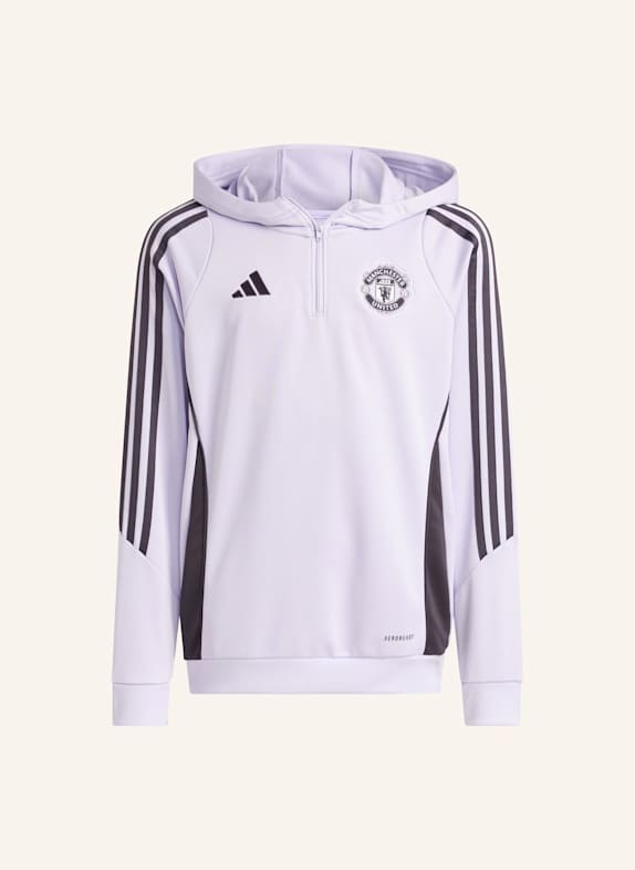 adidas MANCHESTER UNITED TIRO 25 COMPETITION KIDS TRAININGSHOODIE LILA/ SCHWARZ