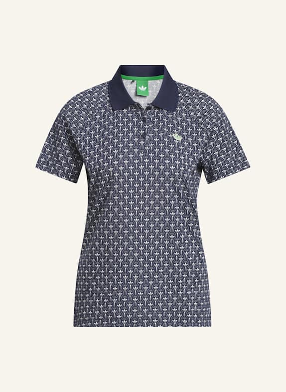 adidas ORIGINALS ALL OVER TREFOIL POLOSHIRT WEISS