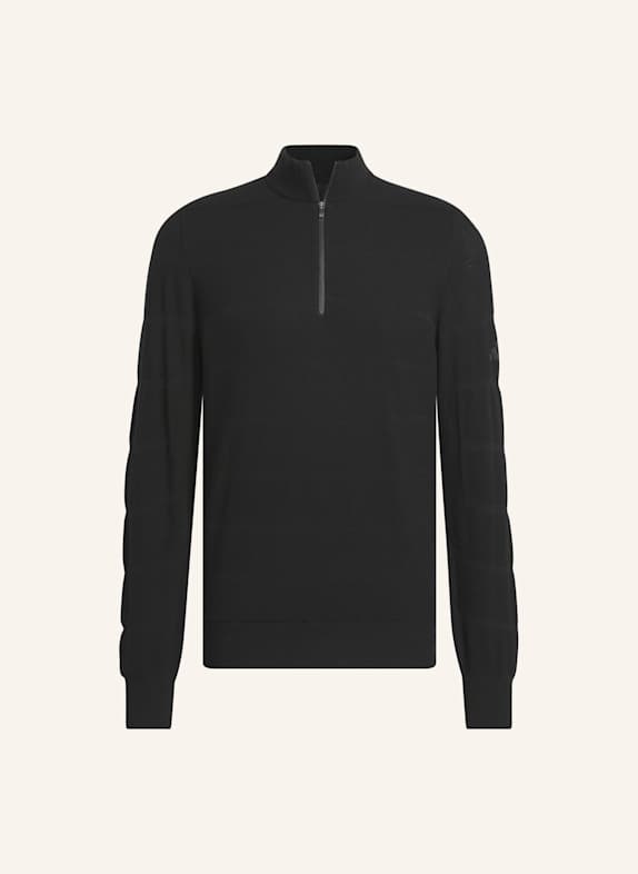 adidas ULTIMATE365 TOUR WIND KNIT QUARTER-ZIP. SCHWARZ