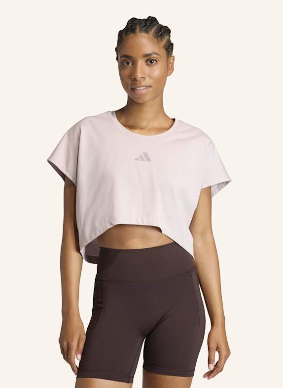 adidas PRIMELIFT WORKOUT BOXY 3-STREIFEN TANKTOP, KÜRZER GESCHNITTEN LILA