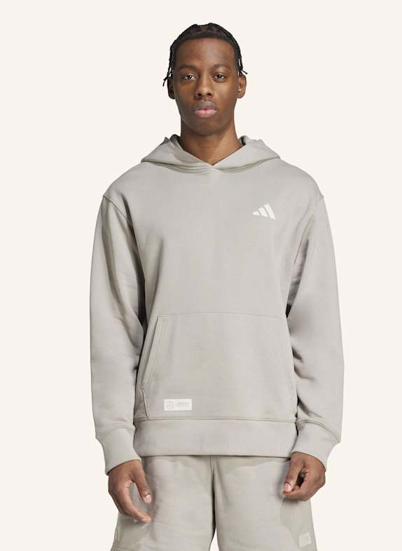 adidas MERCEDES - AMG PETRONAS FORMULA ONE TEAM PREMIUM SWEAT HOODIE BEIGE