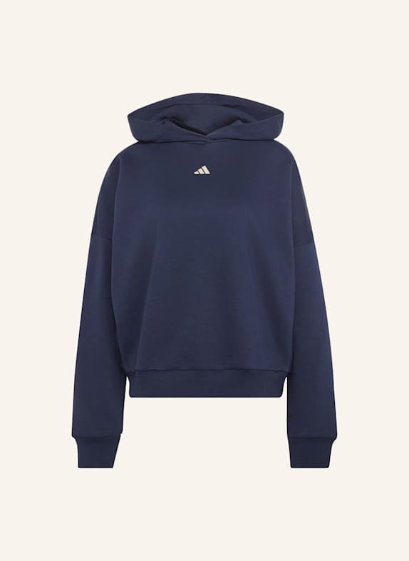 adidas 3-STREIFEN STUDIO HOODIE BLAU