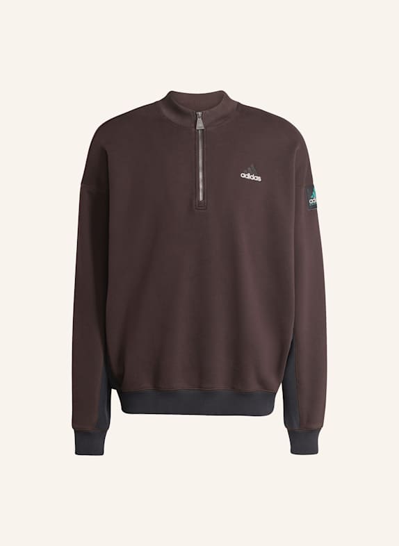adidas Originals ADIDAS EQUIPMENT BLOCKED HALF-ZIP PULLOVER BRAUN