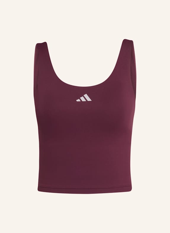 adidas 3-STREIFEN STUDIO ALL ME TANKTOP, LEICHT STÜTZEND ROT