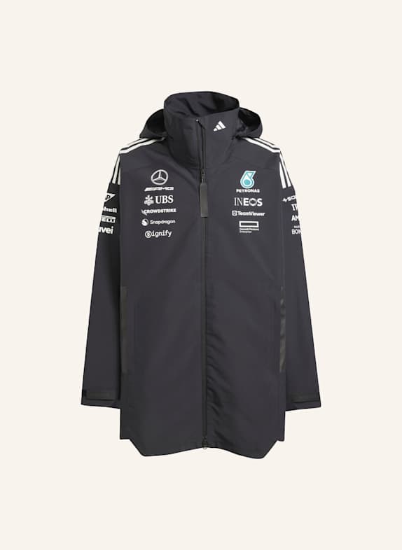 adidas MERCEDES - AMG PETRONAS FORMULA ONE TEAM MYSHELTER JACKE SCHWARZ/ WEISS