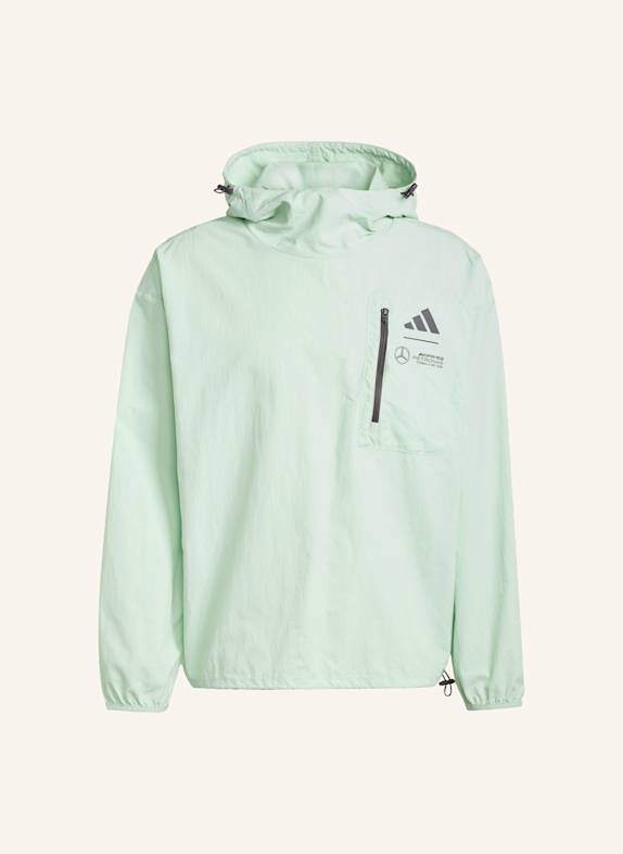 adidas MERCEDES - AMG PETRONAS FORMULA ONE TEAM PREMIUM WOVEN WINDBREAKER GRÜN/ GRAU