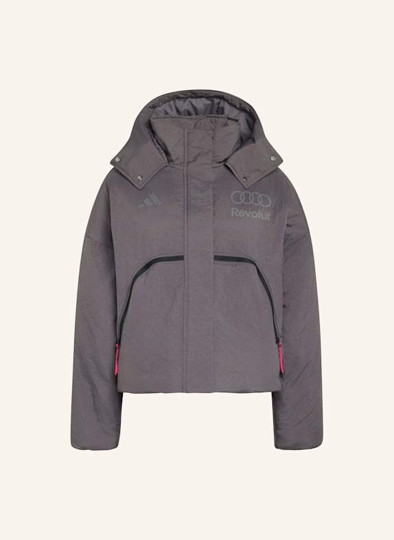adidas AUDI REVOLUT F1 TEAM ENGINEERS & MARKETING PUFFER JACKE GRAU