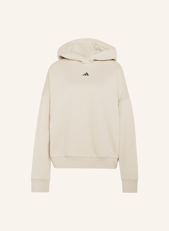 adidas 3-STREIFEN STUDIO HOODIE BEIGE