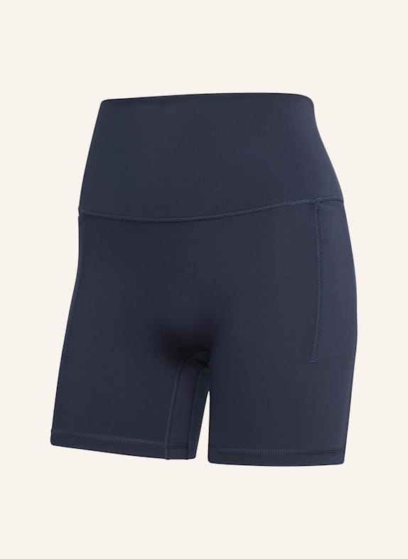 adidas 3-STREIFEN STUDIO ALL ME BOOTY LEGGINGS, KURZ BLAU