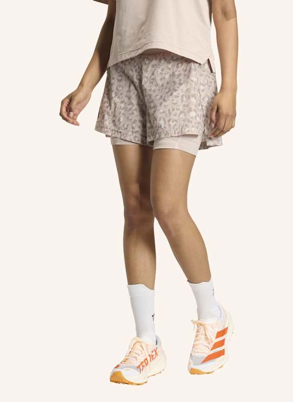 adidas TERREX TERREX XPLORIC 2IN1 SHORTS PRINTED BEIGE / BRAUN