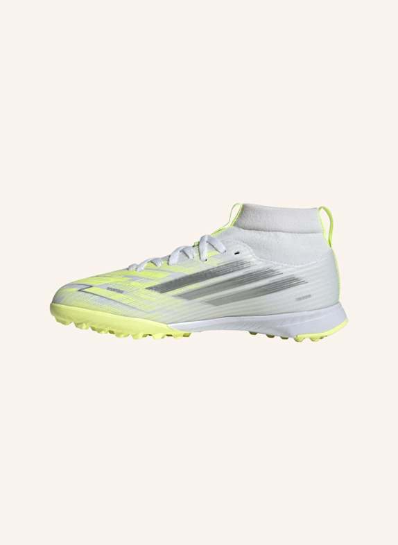 adidas F50 SPARKFUSION LEAGUE MID CUT TURF FUSSBALLSCHUH KIDS WEISS/ GRAU/ GELB