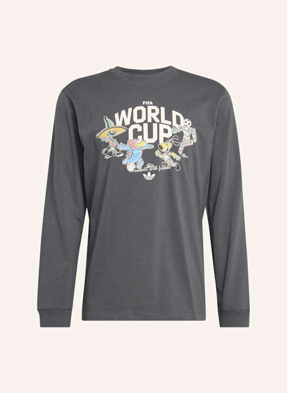 adidas FIFA FUSSBALL-WELTMEISTERSCHAFT 26™ MASKOTTCHEN T-SHIRT, LANGÄRMLIG GRAU
