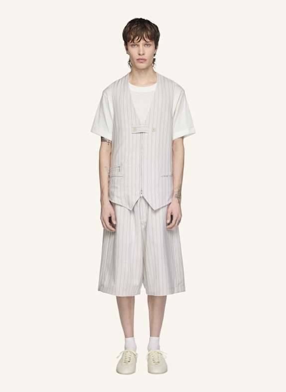Y-3 Y-3 SPORT UNIFORM SHORTS MIT NADELSTREIFEN GRAU