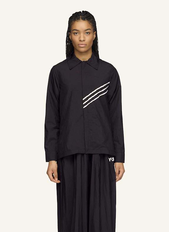 Y-3 Y-3 RAW EDGE 3-STREIFEN HEMD SCHWARZ