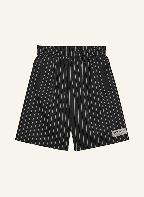 Y-3 Y-3 MESH NADELSTREIFEN SHORTS SCHWARZ